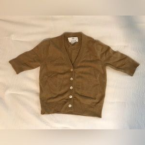 Cropped Allude Button Up Sweater
